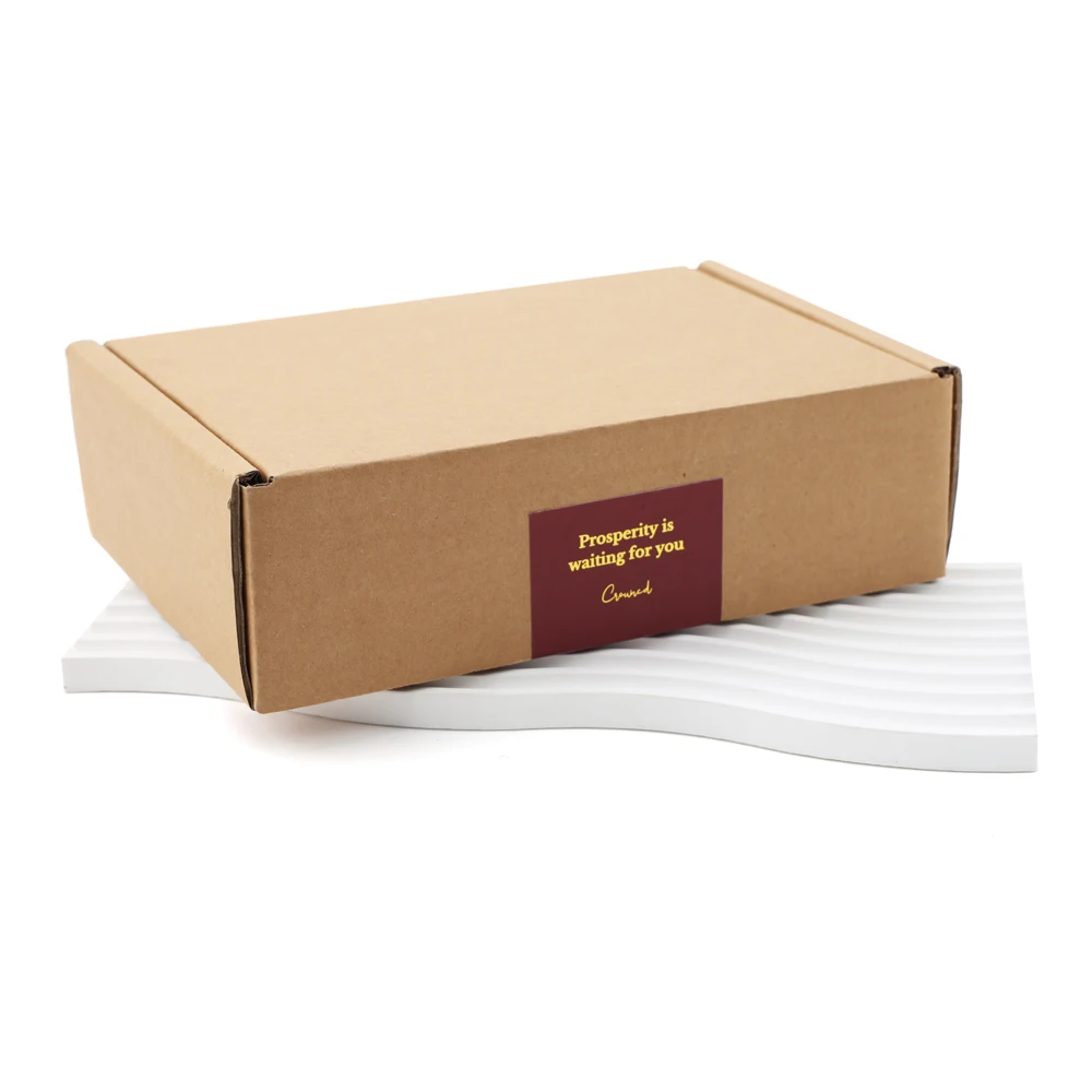 custom 7x5x4 high quality eco friendly foldable kraft chocolate brown shipping card board box for picture frames recyclable