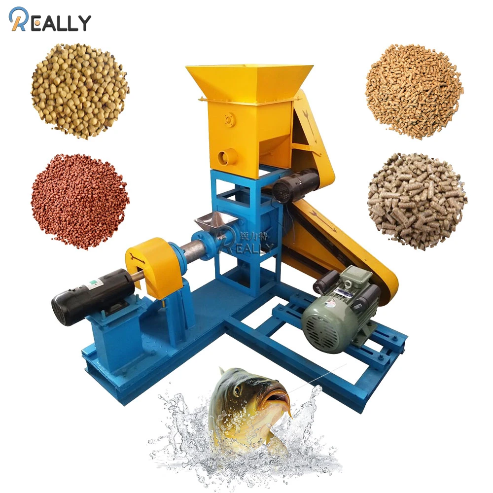 Various Models Floating Fish Feed Extruder Machine Pet Animal Feed Pellet Processing Machines Dry Dog Food Making Machine