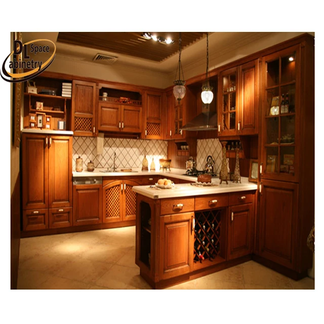 American cabinet walnut wood kitchen cabinet