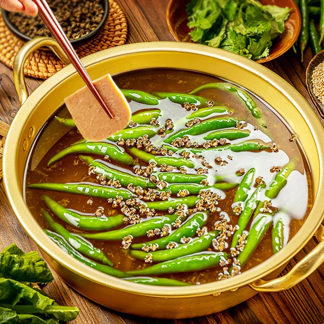 Wholesale Sichuan Green Peppercorn Flavor Hotpot Base High-Quality Mala Flavor Soup Seasoning Condiment for Home Cooking