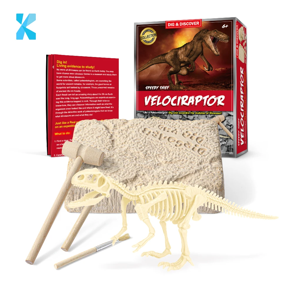 Экологичные детские развивающие игрушки великолепные наборы лучший продавец для копания динозавров велоцирапторов