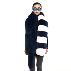 Big Size long fur scarf Genuine Fox Fur Scarf Long Fox Fur Scarf