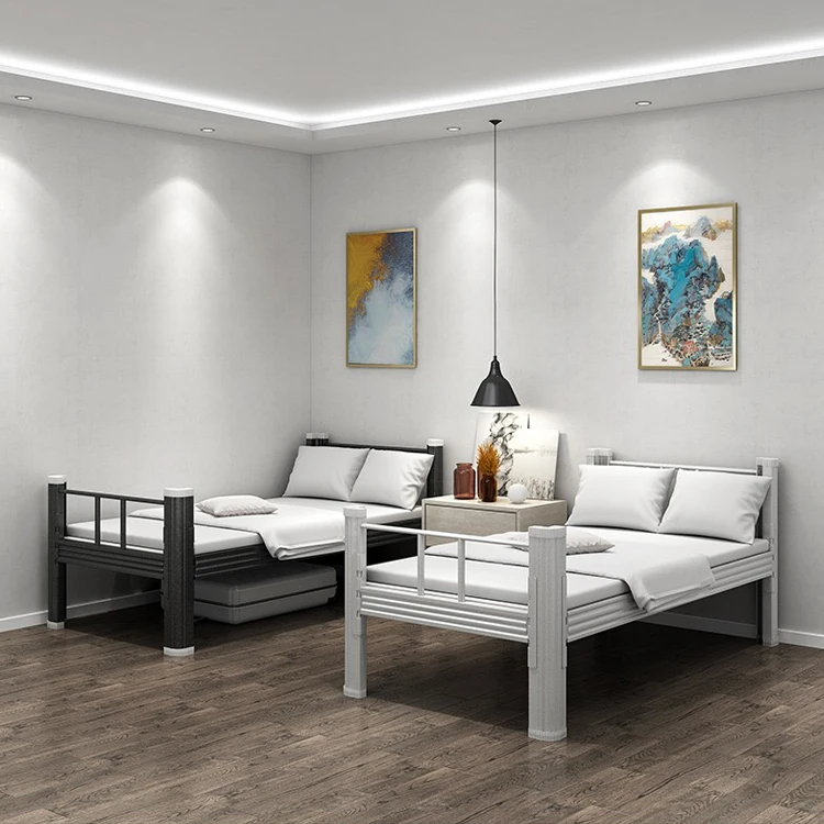 
Wholesale Modern Simple Steel Metal Frame Single Bed for Girls and Boys 