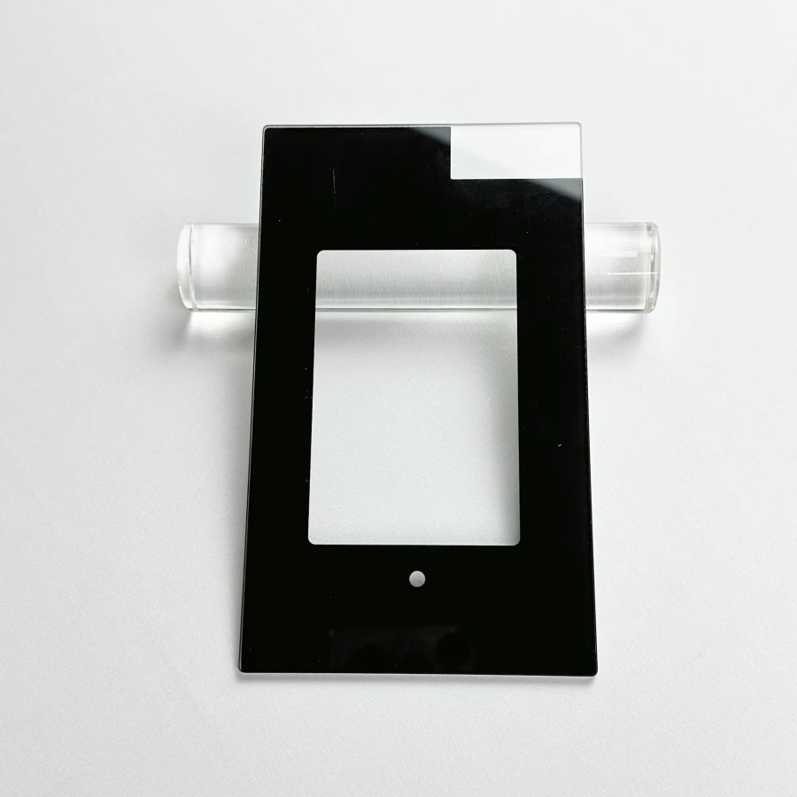 Custom ultra thin 0.5mm 0.7mm 1mm 2mm 3mm tempered silk screen printing glass for capacitive touch screen lcd tv display cover