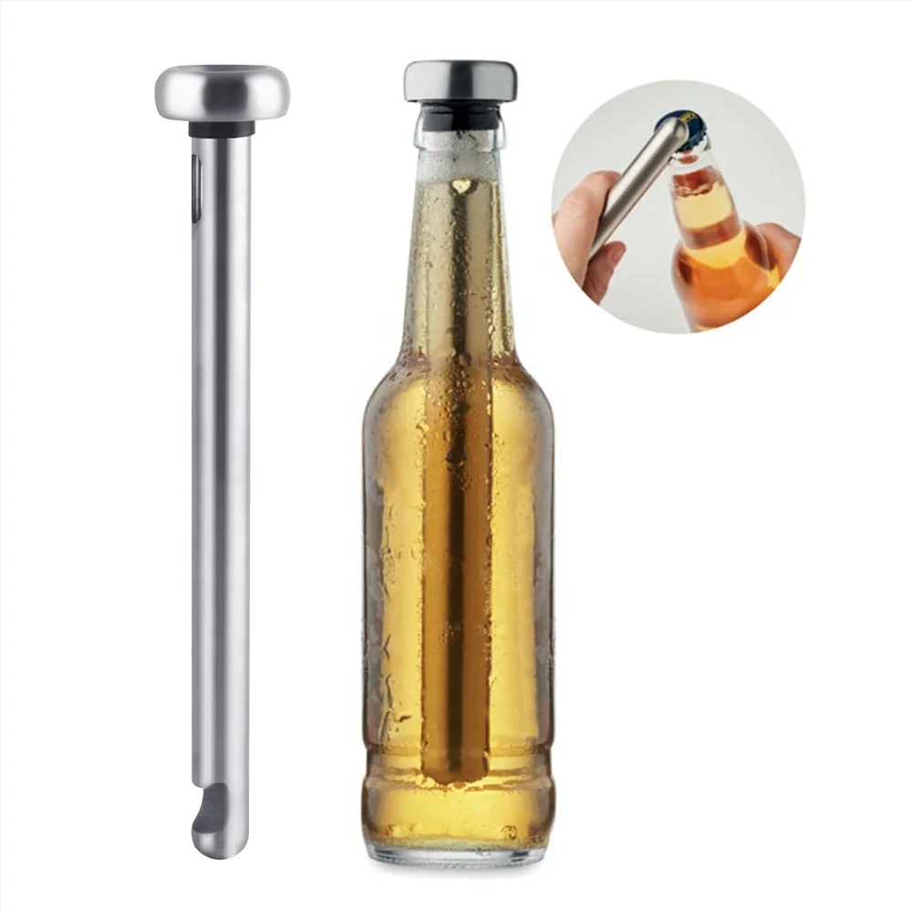 OUYADA Factory Hot Sales Portable Beer Chiller Rods Bottle Opener Wine Chiller Stainless Steel Cooling Sticks