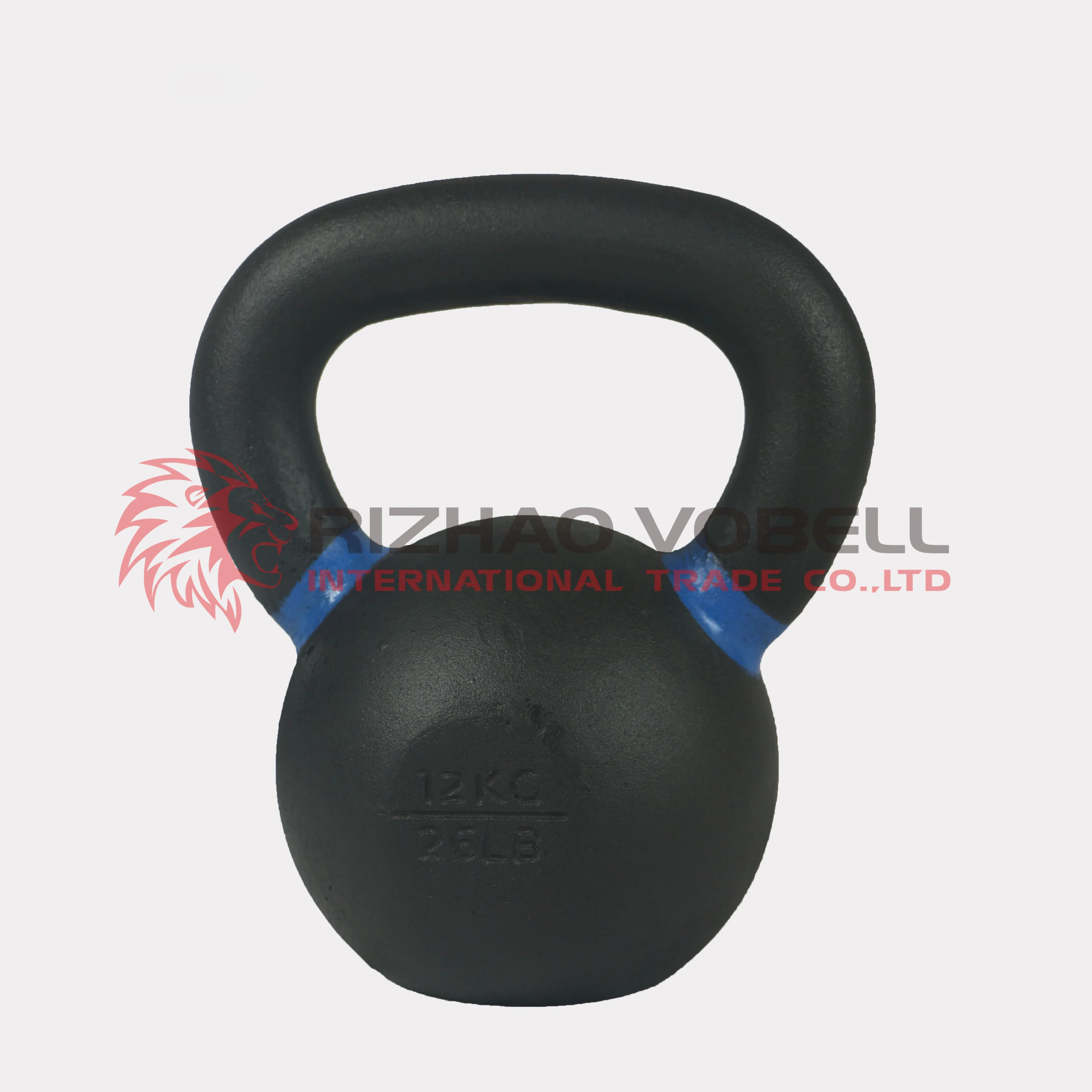 custom LOGO power coated kettlebell with colorful rings