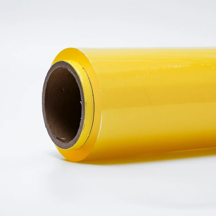 OEM Food Grade PVC Cling Film Wrap Stretch Jumbo Roll 8-15mic 30-50cm Width Custom Size Meat Packing Fresh Film Logo Printing