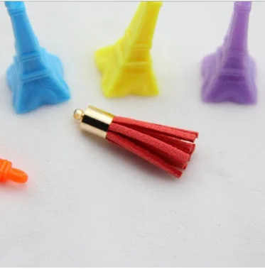 hot sale colorful faux leather tassels for DIY craft scrapbooking and jewelry making