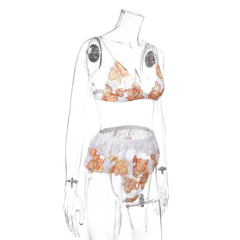 Best Seller Sheer Layer Bud silk women sexy Lingerie Print 3xl plus size pajamas set with lace