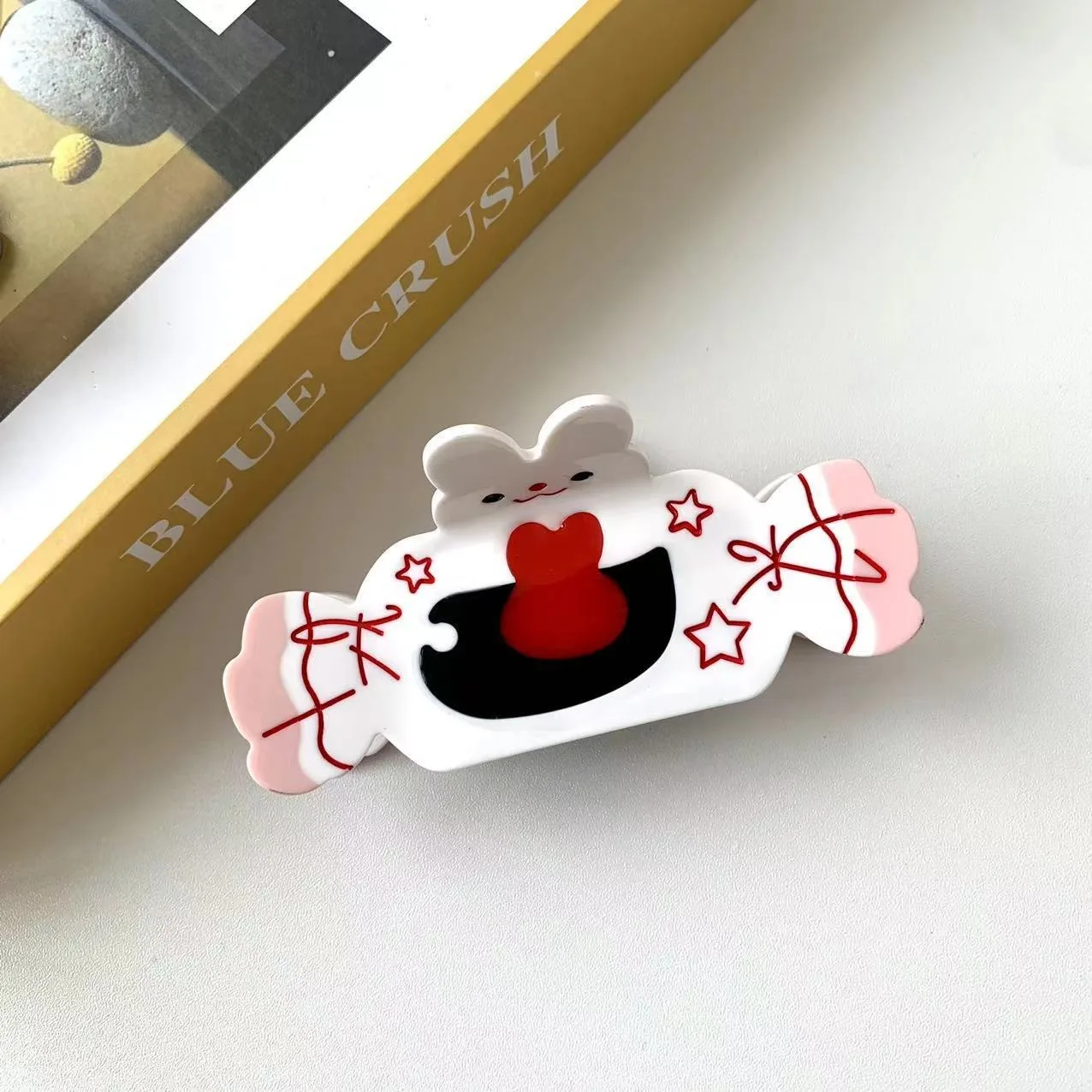 Acetic Acid Head Wear Hair Clasp Shark Clasp Girl Cute Hair Big White Rabbit Milk Sugar Clasp