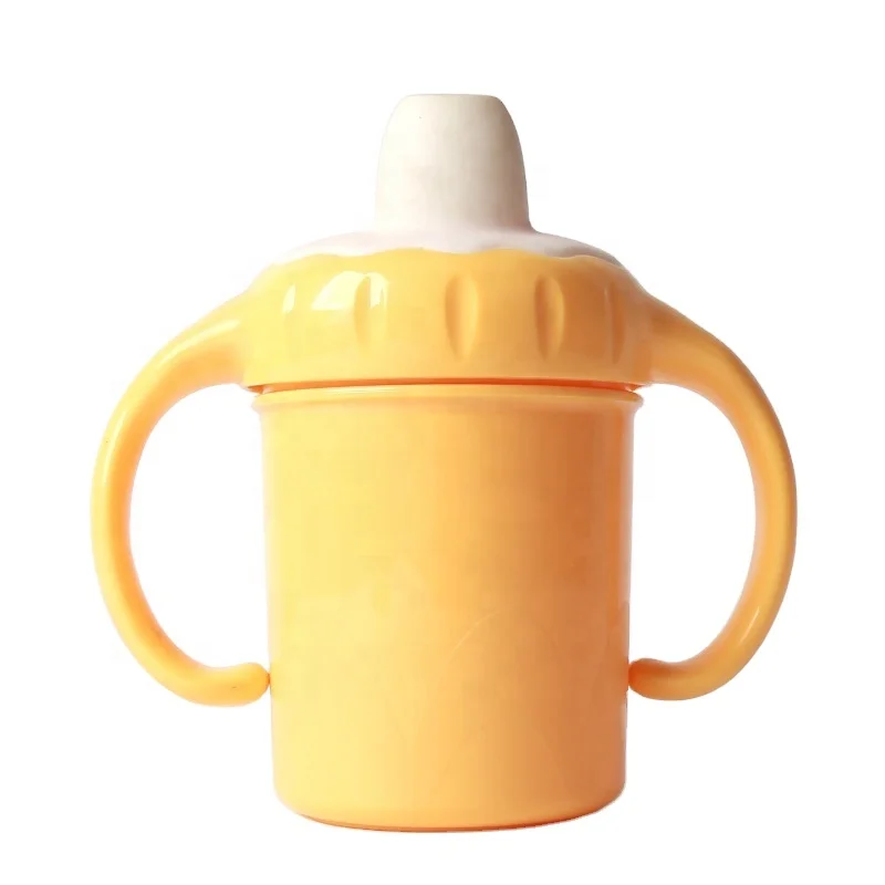 Training Spouted Cup TPE Mouth Kids Water Bottle School Toddlers Customize Logo Manufacturer Plastic Kids Handled Drinking Cup