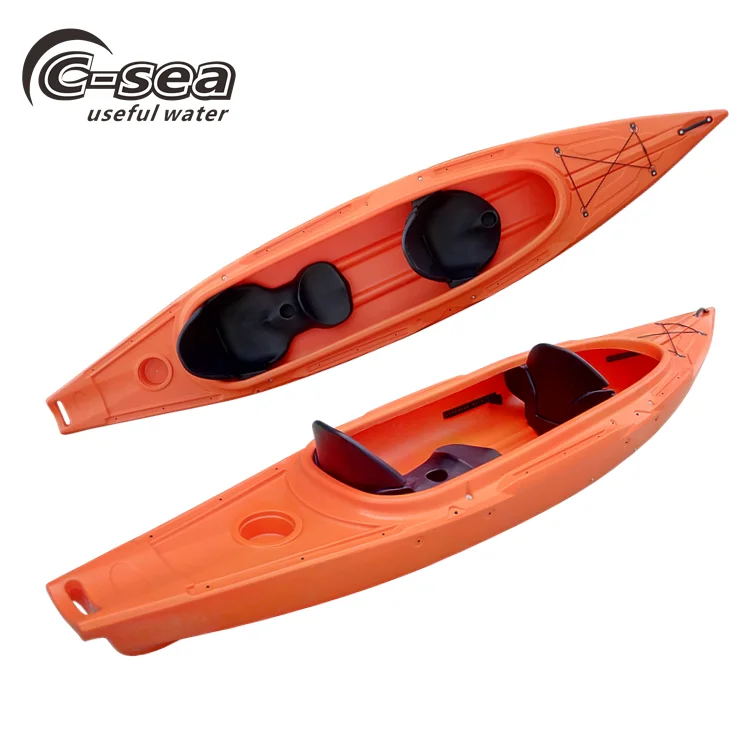 400cm length Cheap plastic canoe kayak with 3 seat  for rental wholesale