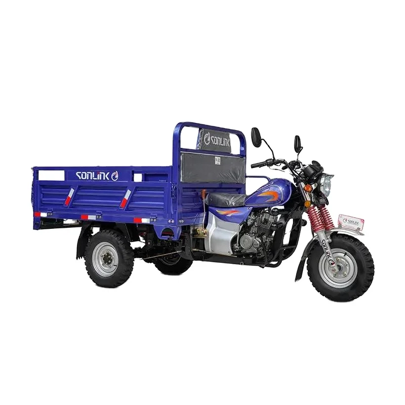China Gallop 150CC peru high power rear  axle truck 3 wheel  motor tricycle Gasoline moto tricycle cargo with cabin closed