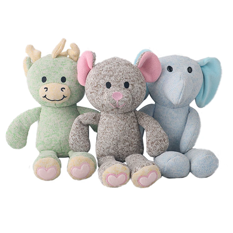 D KING Stuffed Animal Toys Plush Custom Toys Sheep Knitted Toys