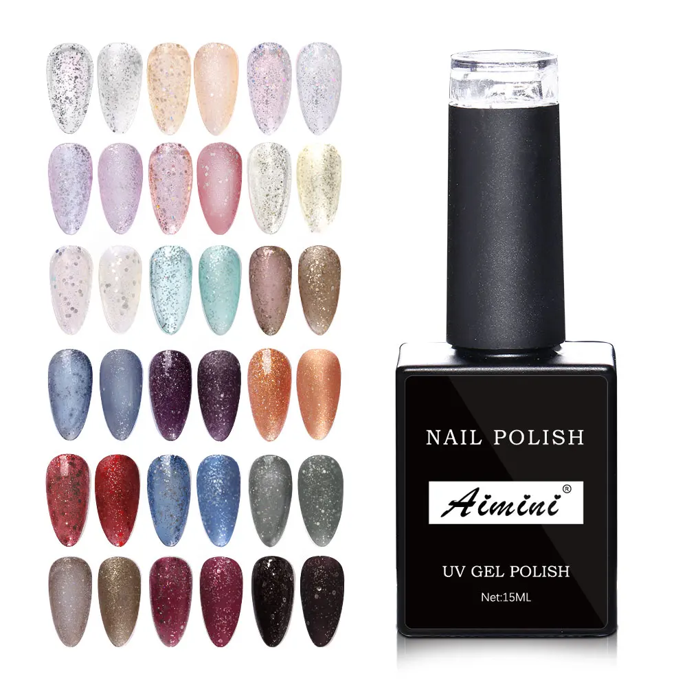 18 colours Custom permanent nail polish set,glitter kasi nude gel nail polish