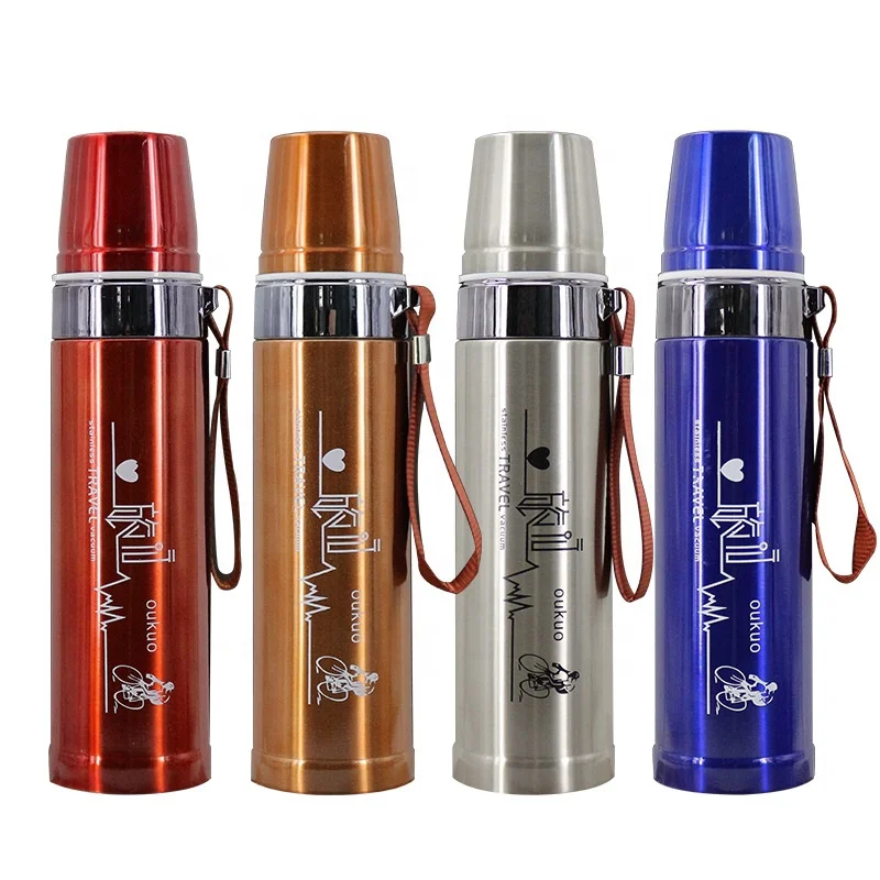 New Design Portable Bullet Shape Water Bottle Double Wall Vacuum Flask Portable Insulated Stainless Steel Sports Water Bottle