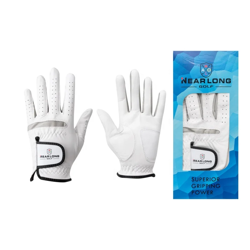 Premium Quality Custom Logo Cabretta Leather Golf Gloves for Men for Sports and Outdoor Activities