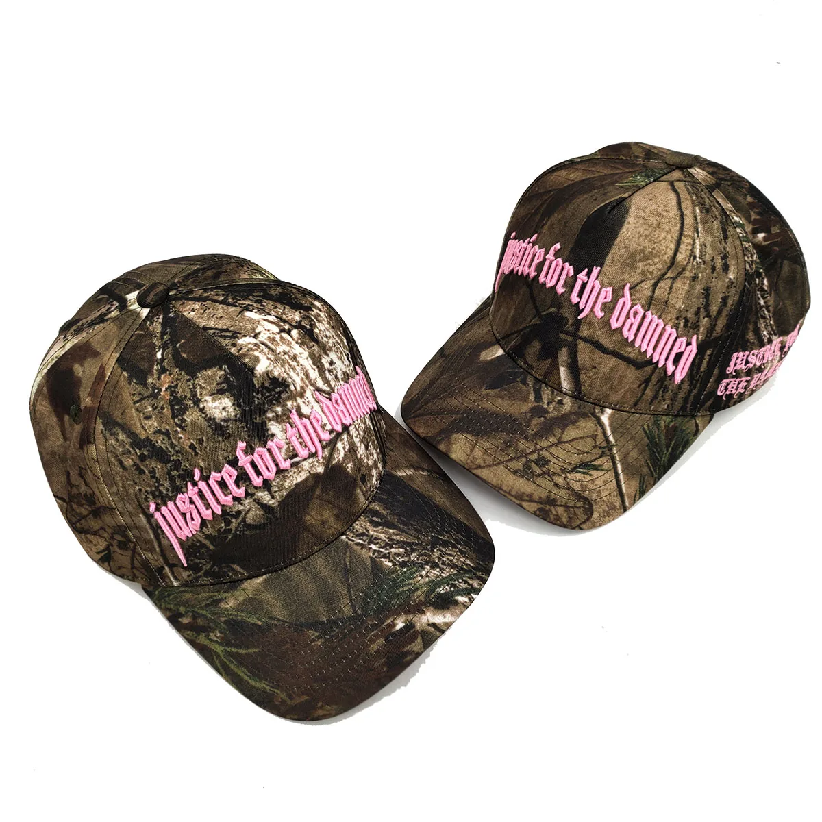 Wholesale Cotton Real Tree Leaf Camo Flame Embroidery Hunting Outdoor Sport Hat 3d Stitching Baseball Caps