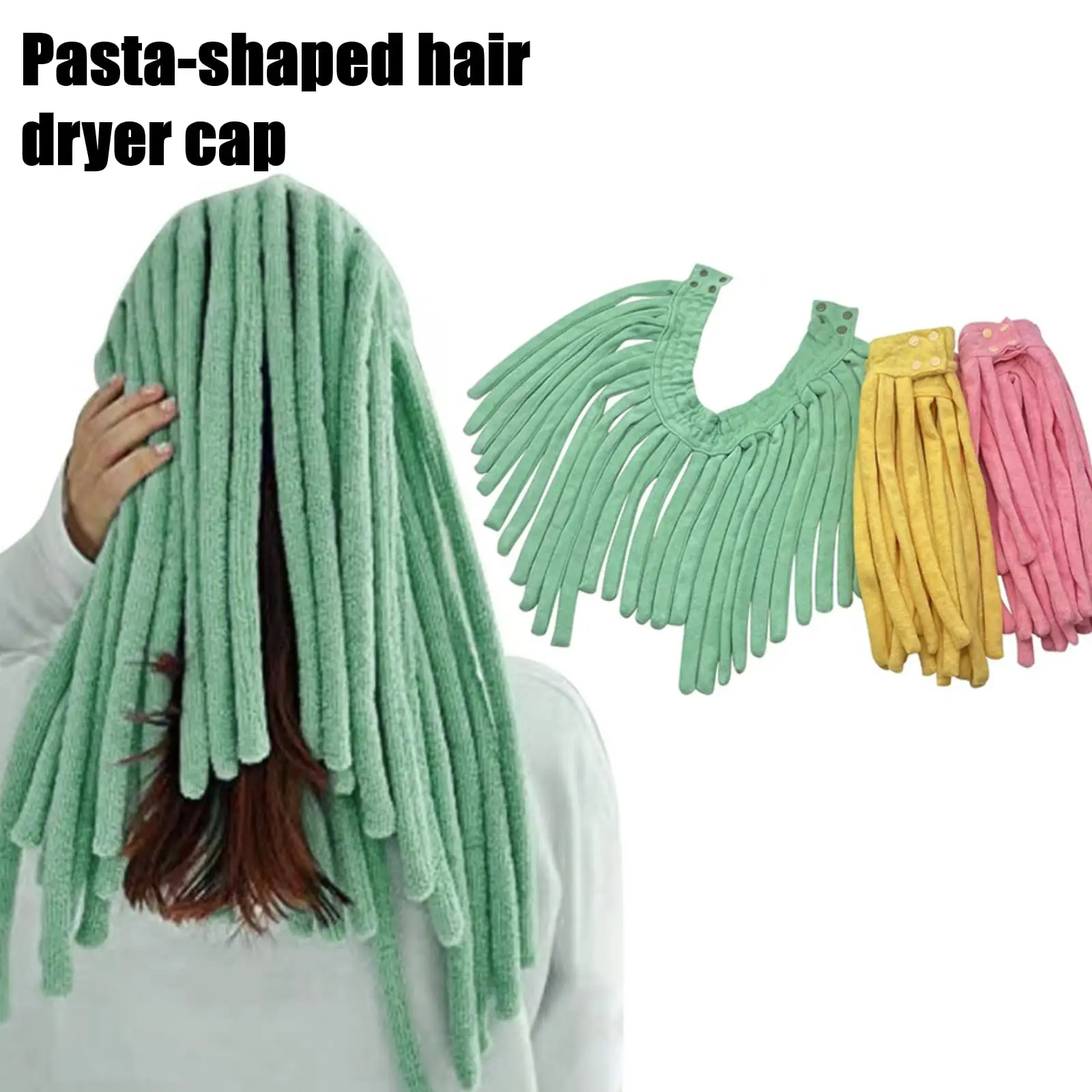 High-End Towel Cloth Quick-drying Curly Hair Stick Italian Pasta Shaped Multi-functional Hair Drying Cap Hair Curler Rollers