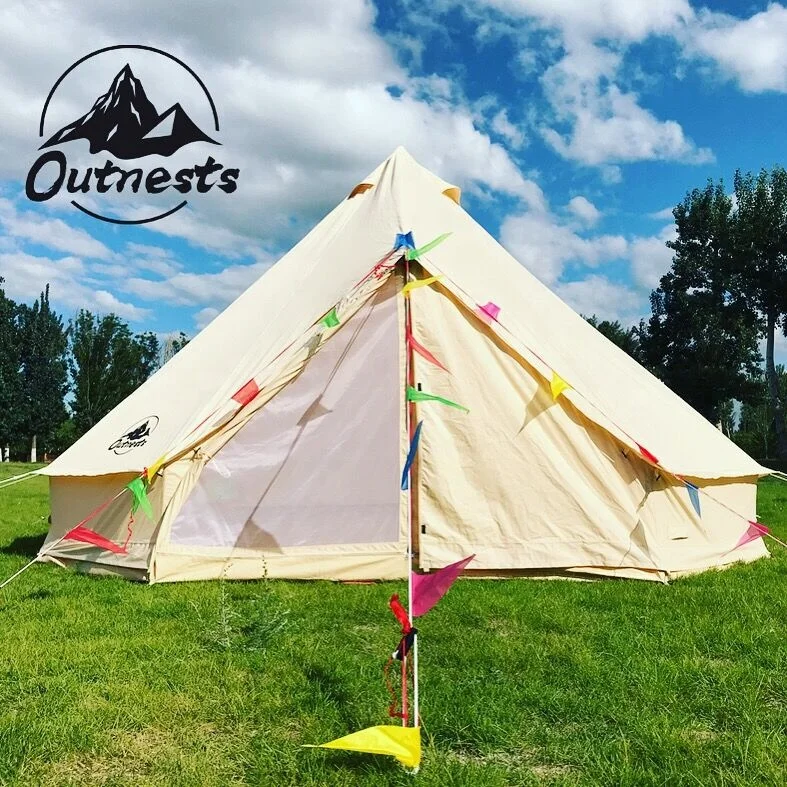 4 м glamping safari палатка Китай курорт отель колокол