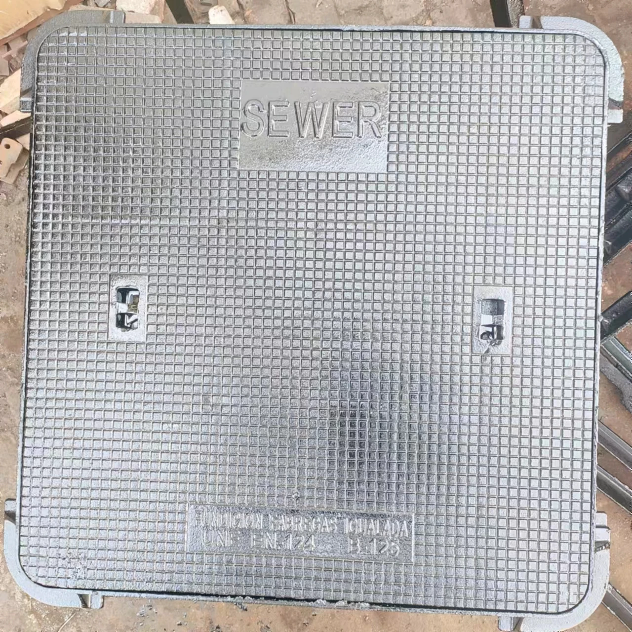 Ductile Cast Iron Square Manhole Cover/spheroidal graphite cast iron Manhole/Nodular Cast Iron Manhole Cover