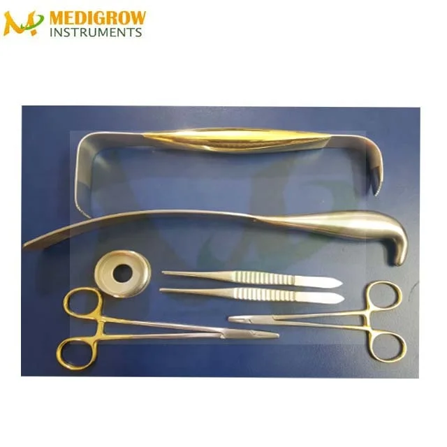Forehead Lift Dissectors Set of 6 PCS Gold Plated / Stainless Steel
