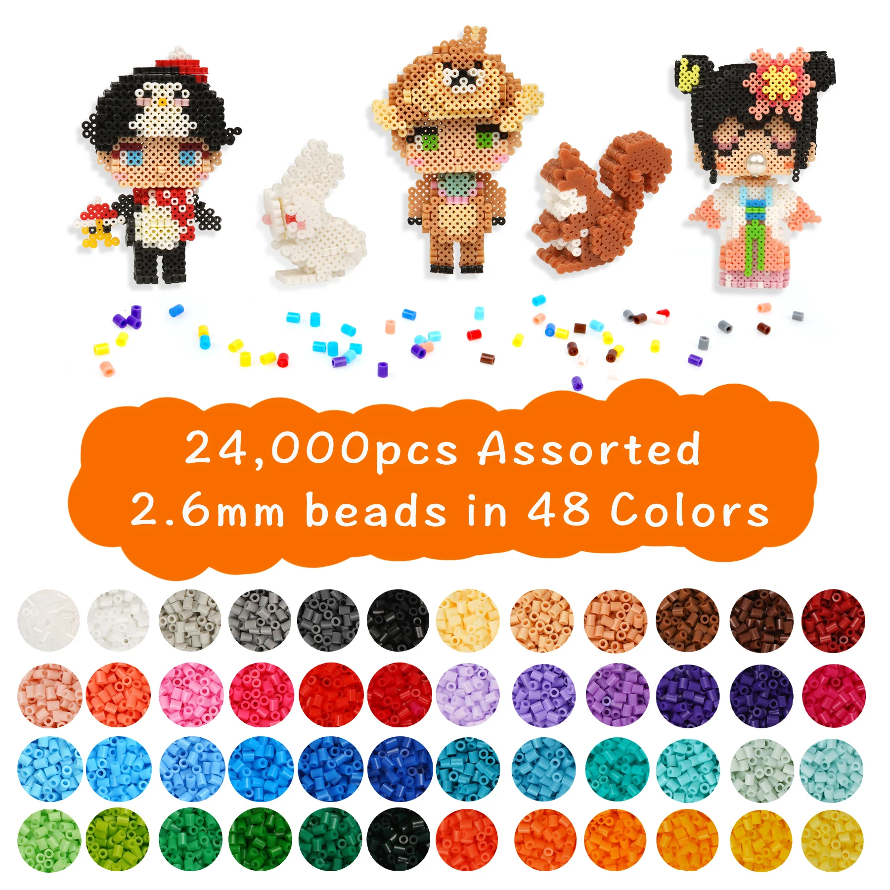 2021 New Arrive Artkal Beads Beads Fuse 206 Colors Plastic Perler Beads Wholesale For kids toy