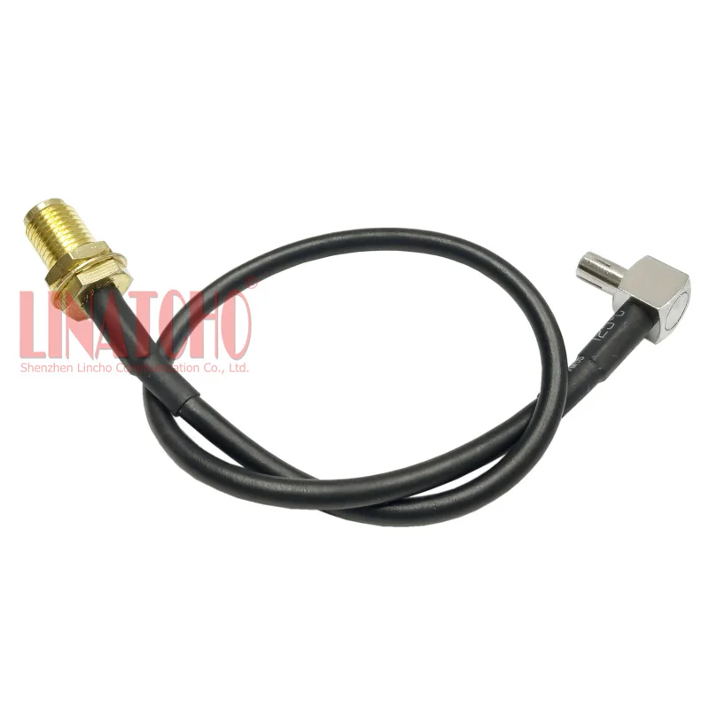 Black 20cm RG174 Coax. Cable SMA Female to TS9 Male Connector