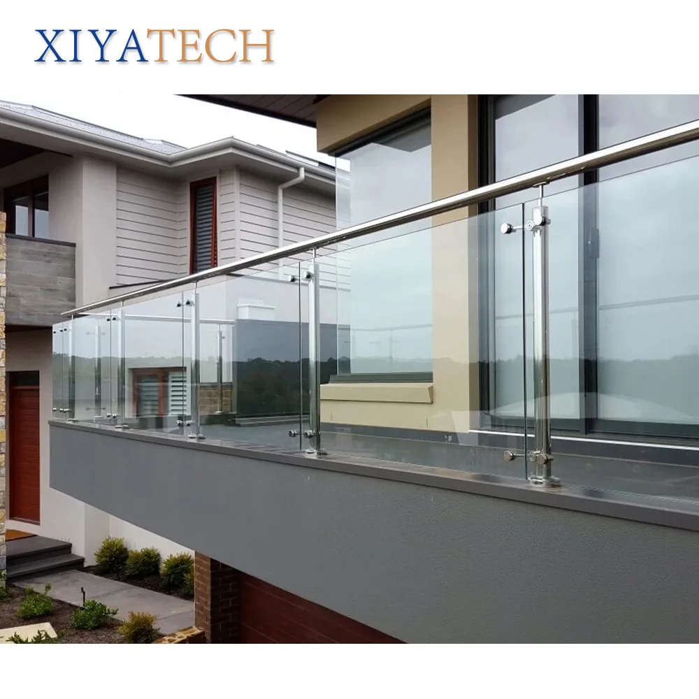 XIYATECH grade 304 stainless steel square pipe for balcony glass railing handrail