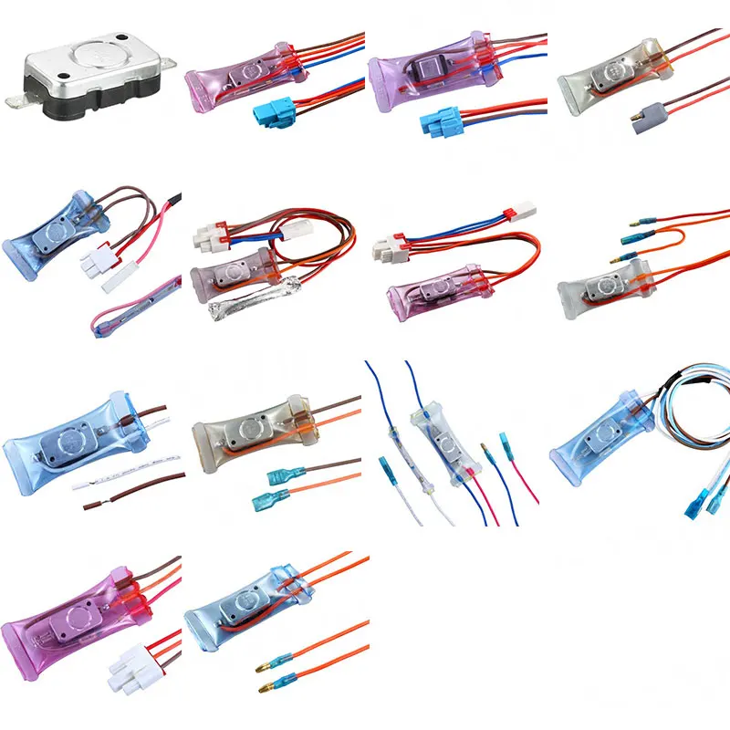 Various types of bimetal defrost thermostat refrigerator accessories temperature control switch defrost thermostat