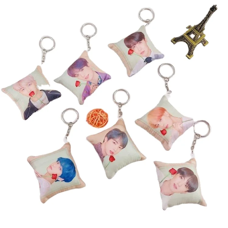 Mini Dakimakura Keyholder Cute Plush Small Pendant Cute Toy Doll Anime Keychain Pillow Holder High Quality Pendant Keyring