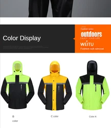 Fashion polyester raincoat waterproof raincoat for motorbike and take away fast food