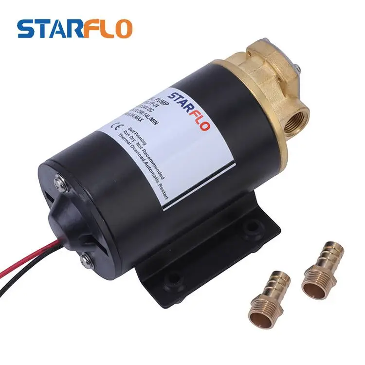 STARFLO 14LPM 24V DC Self Priming Electric Diesel Fuel Transfer Pump Oil Gear For Forklift/Motorcycle/Excavator