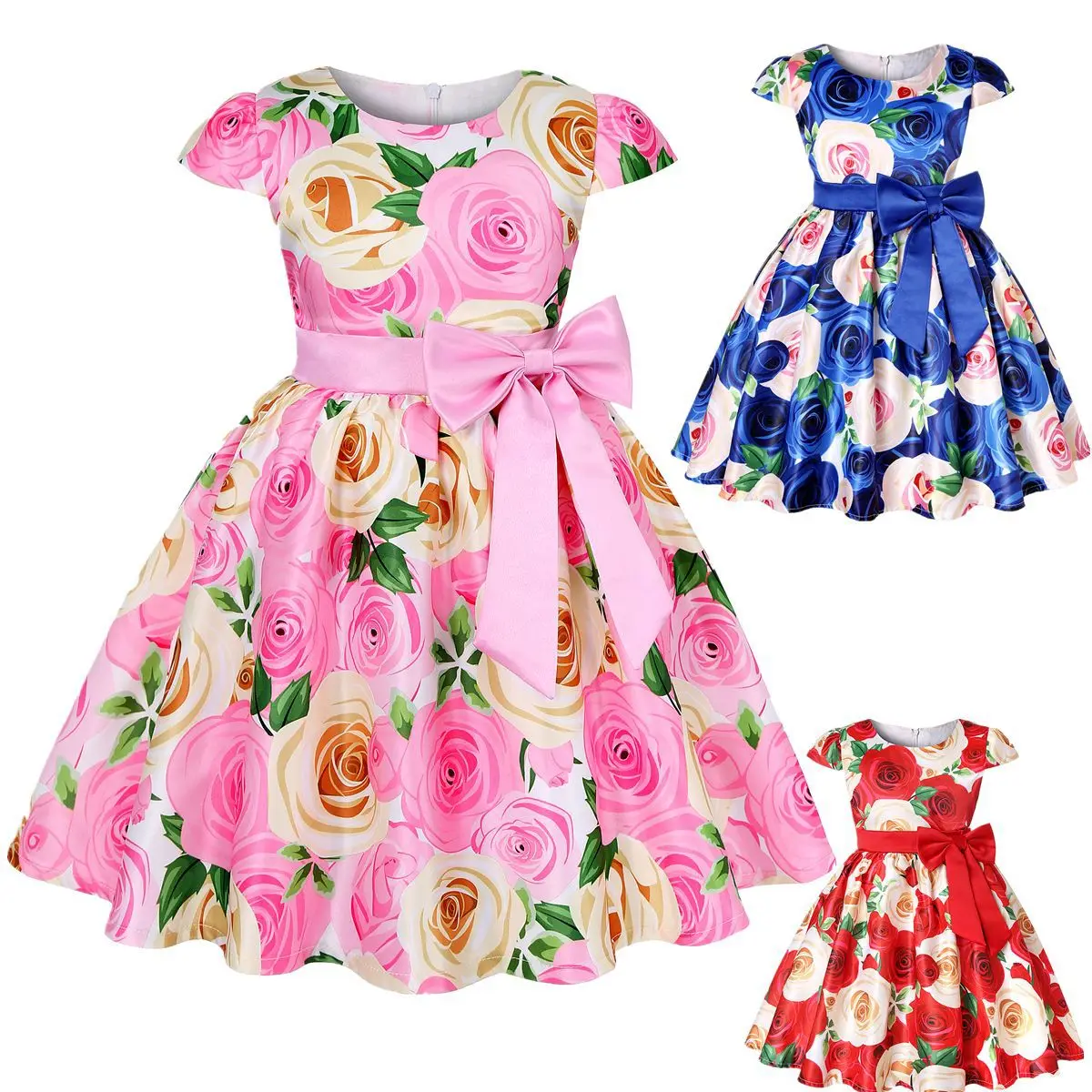 
2021 Top Sale High Quality Wholesale Children White Lace Dress Girls Gown Dresses Kids Princess For Wedding Children Lace DParty 
