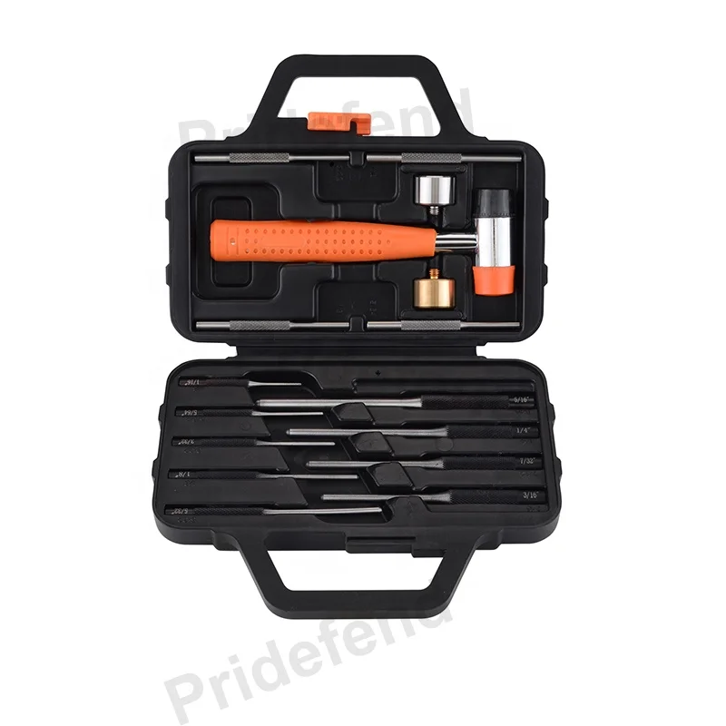 4 Interchangeable Hammer Heads Roll Pin Starter Punch Kit Hammers Roll Pin Punch Set