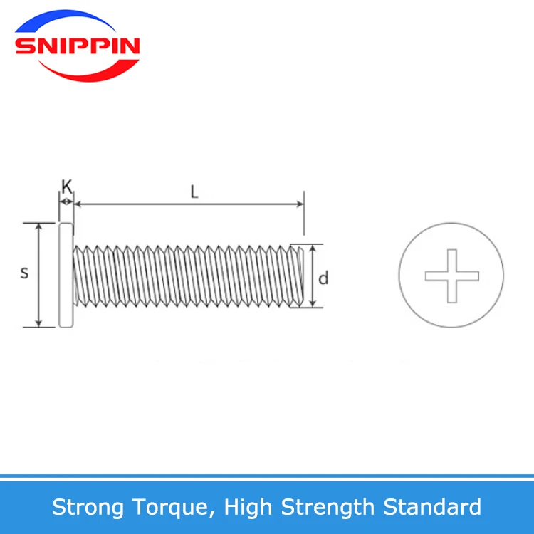 M1 M1.2 M1.4 M1.6 M2 M2.5 M3 M4 M5 M6 M8 304 Stainless Steel  Cross Phillips Ultra Thin Super Low Flat Head Screw Bolt