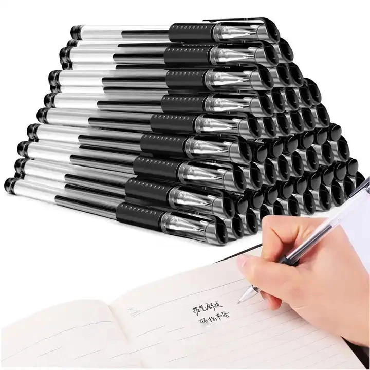 Wholesale Cheapest gel pen Custom with logo 0.5mm blue gel pens  black red colour gel pen