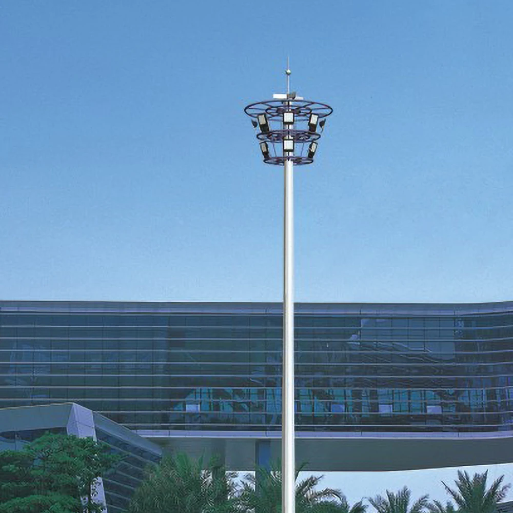 Factory priceCan be raised and lowe Q235 hot-dip galvanized 15m 18m 20m waterproof lightning protection stadium  high mast light