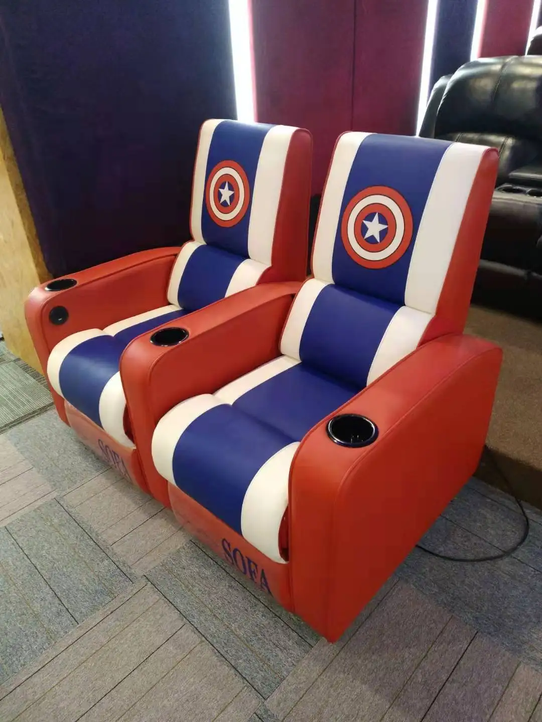 small sofa leather sofa cinema recline sofa WH908