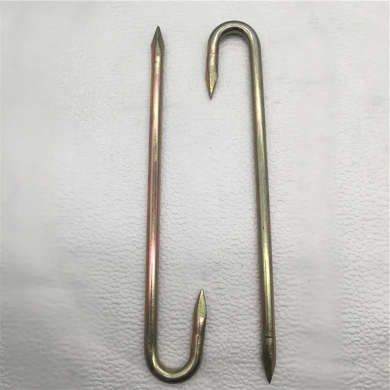 Forged U shaped nails