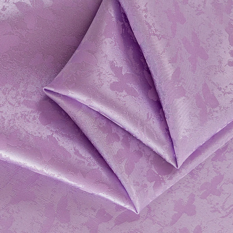 custom wholesale polyester glitter floral luxury embroidered 3d jacquard crepe fabric for women clothing dress curtain