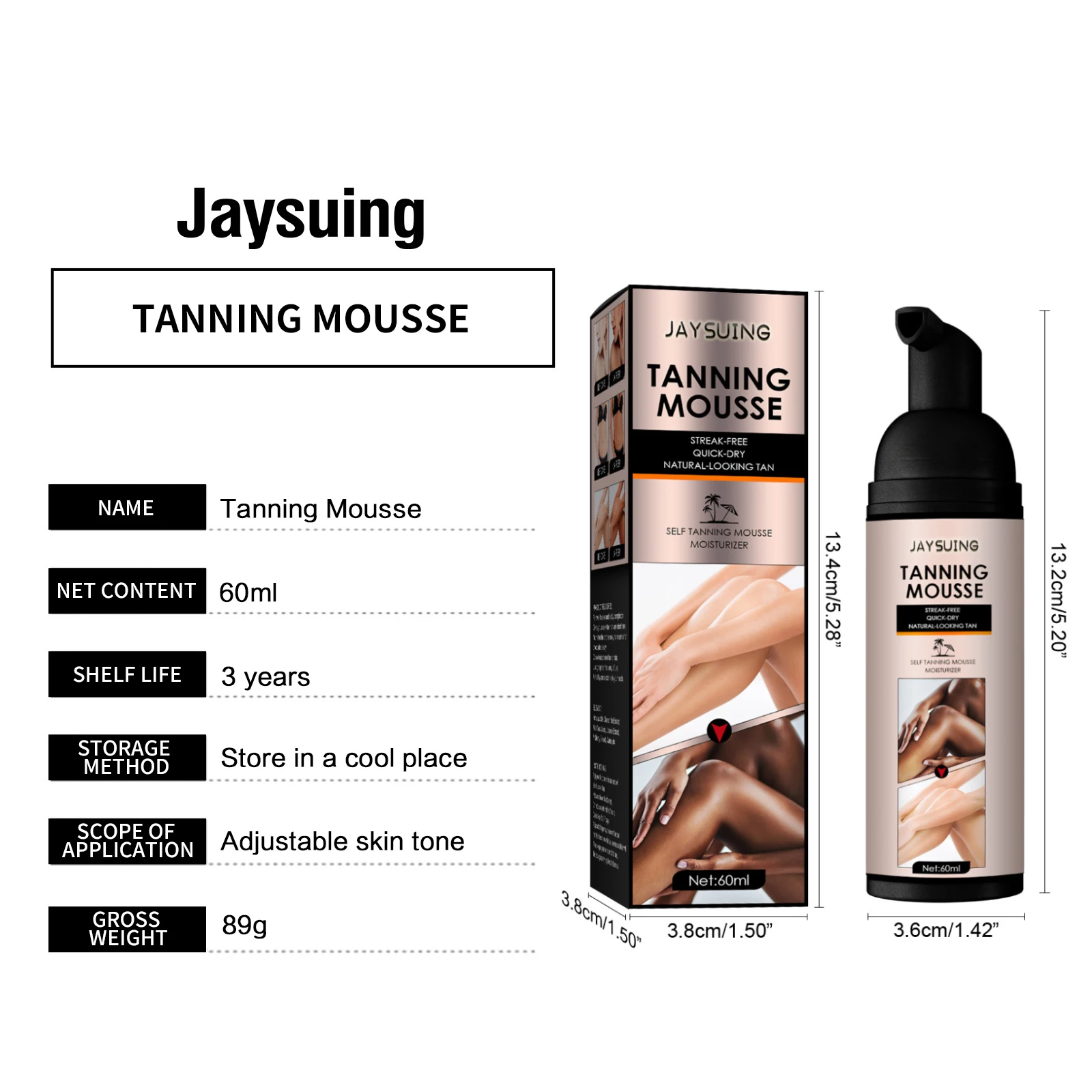 OEM Tanning Mousse Body Self Tanners Cream Medium Skin Care Solarium Cream Bronzer Face Body Nourishing Skin Sun Block Makeup