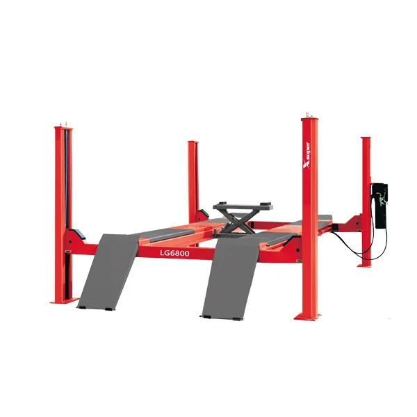 Superb four post four wheel alignment lift for vehicle ramp  with aluminum motor