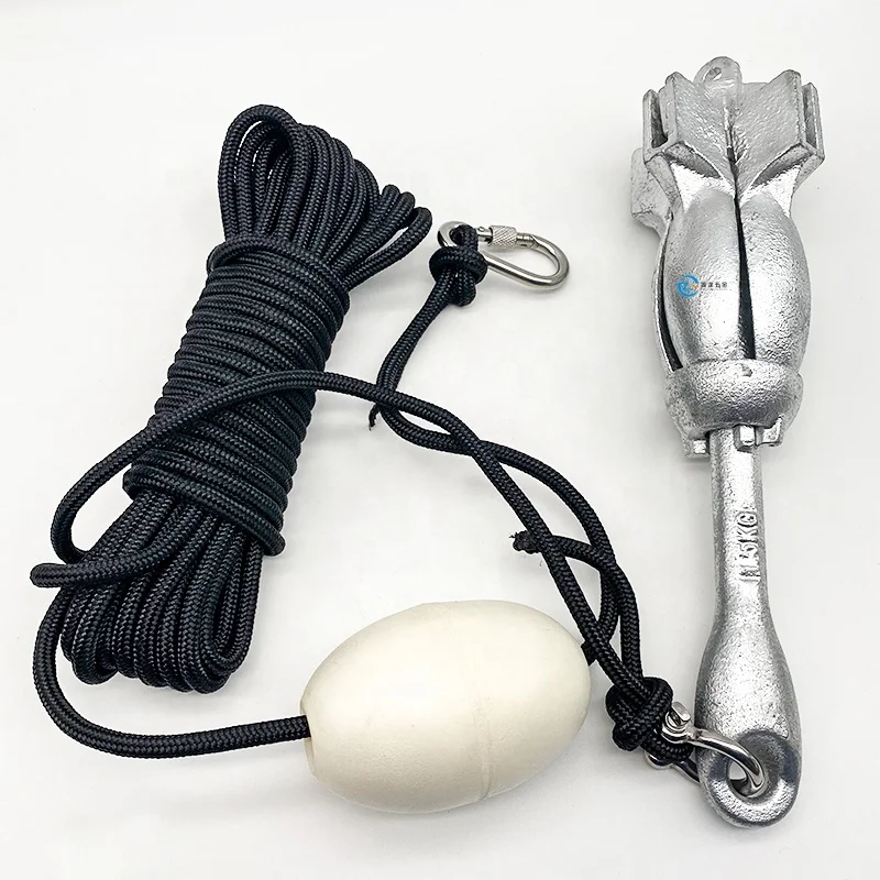 High Quality Carbon Steel Boat Folding Anchor For Canoeing Marine Hardware Rigging  Folding Grapnel Anchor