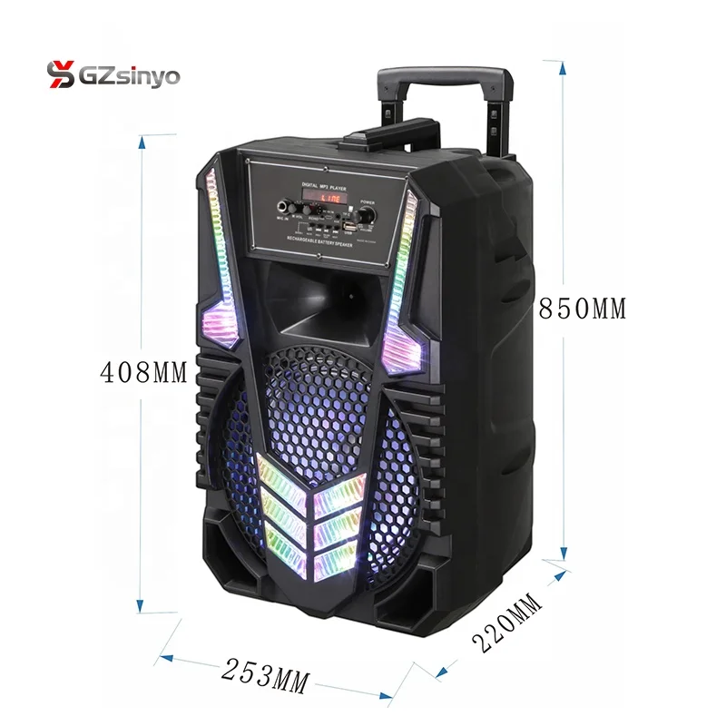 High Quality portable 8 inch Best Rechargeable DC Battery Speaker Box PA music active audio Sound Amplifier