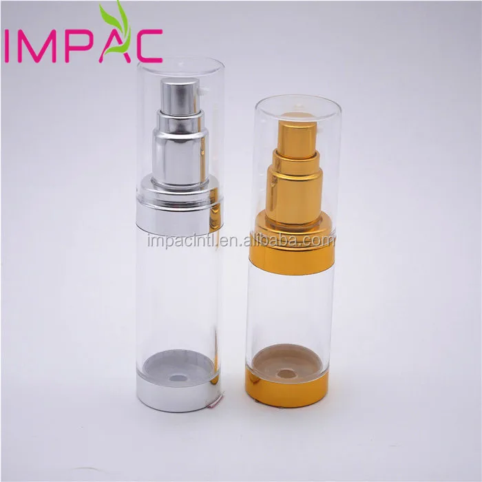 Airless empty shower gel container bottle with vacuum cream dispenser