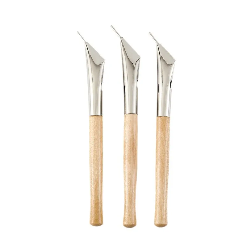 3Pcs High Quality Clay Pen Set DIY Wax Carving Tool Stainless Steel Wood Pottery Wax Printing Pens for Drawing on Fabric