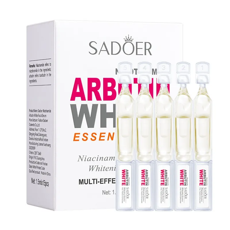 SADOER Private label Face Serum Arbutin Nicotinamide Lightening Whitening Dark Spot Removal Skin Care Serum For Black Skin