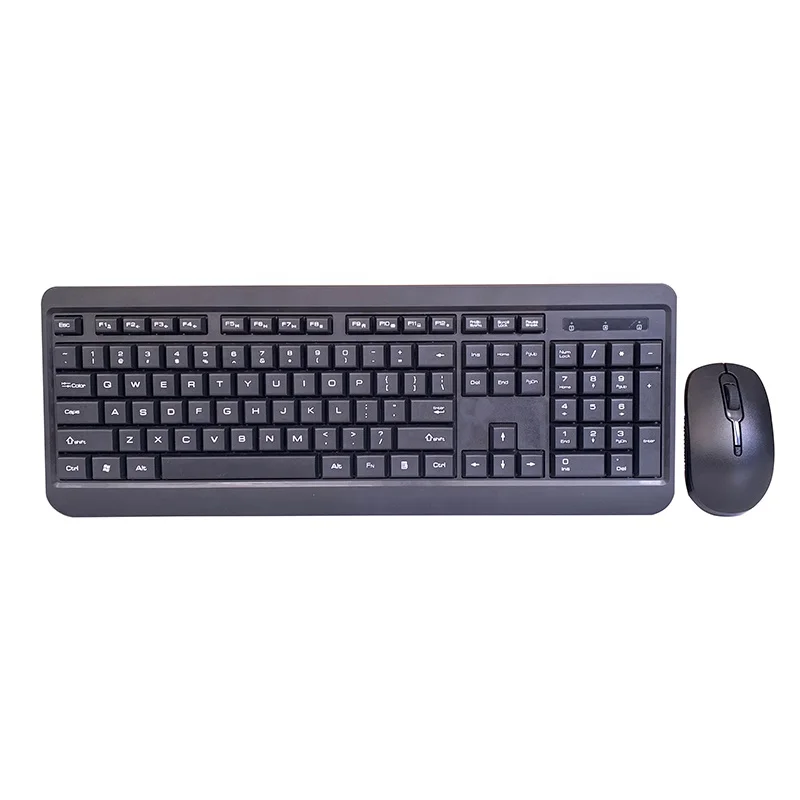 High Quality Basic Classic Customized Layout 2.4G Wireless Keyboard Mouse Combo Set for Laptop Desktop Macbook KMSW-010P