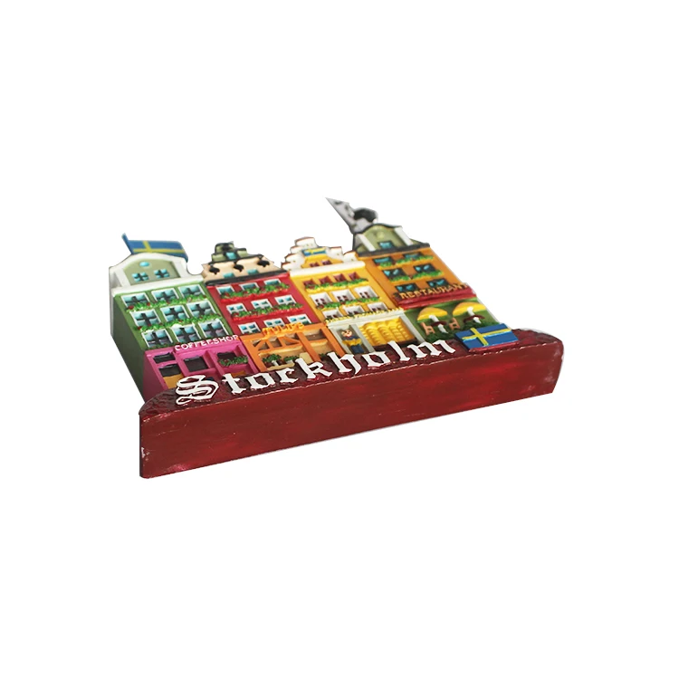  Сделанный на заказ сувенир из города достопримечательности рекламные полирезиновые клипсы для карточек фигурки